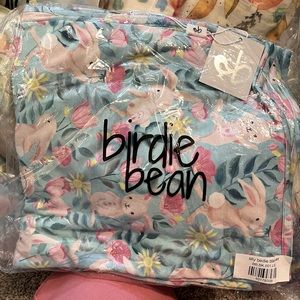 New birdie bean bamboo blanket 40x40 Easter bunny Lilly Mae